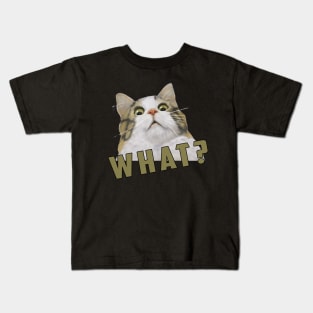 what Cat Meme: Funny newest sarcastic cat meme for cats lover Kids T-Shirt